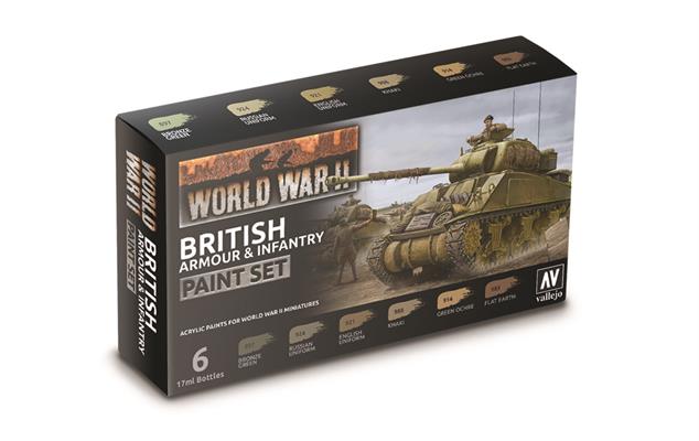 Flames of War : WWII British Armour & Infantry Paint Set | Boutique FDB