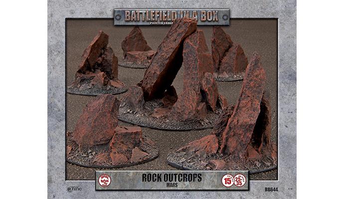 Battlefield in a Box : Essentials - Rock Outcrops (x6) - Mars | Boutique FDB