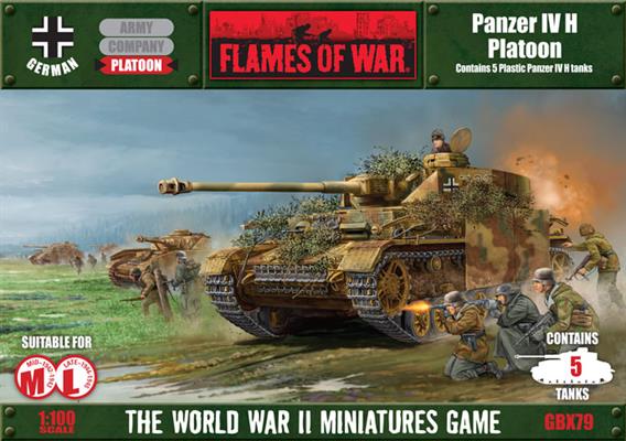 Flames of War Panzer IVH Platoon (plastic) | Boutique FDB