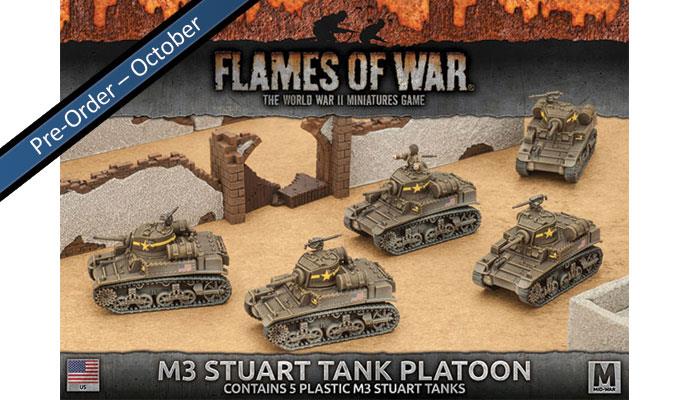 Flames of War M3 Stuart Tank Platoon | Boutique FDB