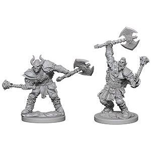 Pathfinder Deep Cuts Unpainted Miniatures: Half-Orc Male Barbarian | Boutique FDB