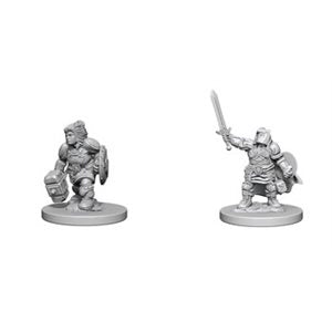 Dungeons and Dragons : Unpainted Miniatures - Wave 3 - Dwarf Female Paladin | Boutique FDB