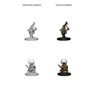 Dungeons & Dragons : Unpainted Miniatures - Wave 4 - Dwarf Female Barbarian | Boutique FDB