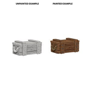 WizKids Deep Cuts Unpainted Miniatures: Wave 4: Crates | Boutique FDB