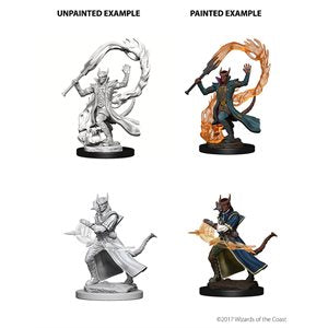 Dungeons and Dragons : Unpainted Miniatures - Wave 4 - Tiefling Male Sorcerer | Boutique FDB