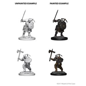 Dungeons & Dragons : Unpainted Miniatures - Wave 4 - Earth Genasi Male Fighter | Boutique FDB