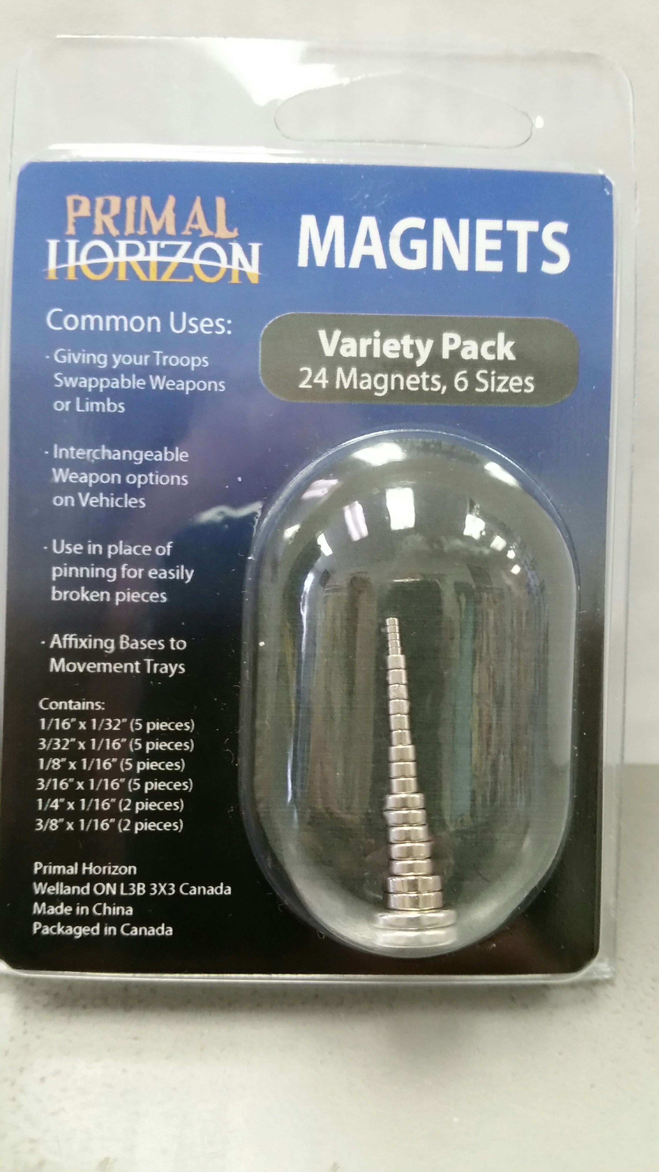 Primal Horizon Magnets Variety Pack (24CT, 6 SIZES) | Boutique FDB