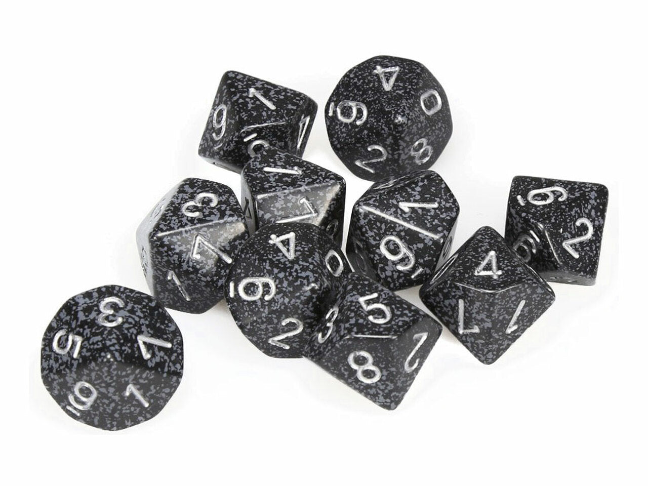 Chessex (25118): D10: Speckled: Ninja | Boutique FDB