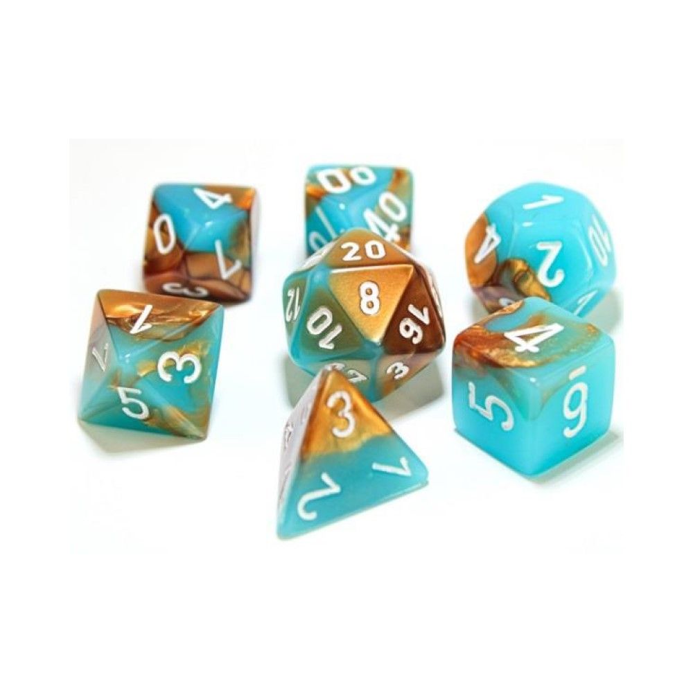 Gemini 7 die set Turquoise copper/white | Boutique FDB
