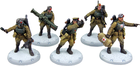 Dust Tactics Red Guards Command Squad | Boutique FDB