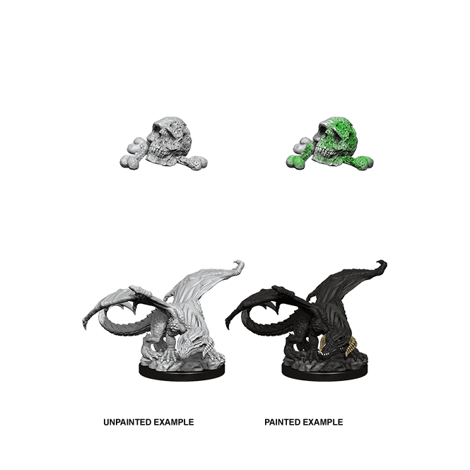 Nolzur's Marvelous Miniatures Unpainted Wave 10: Black Dragon Wyrmling | Boutique FDB