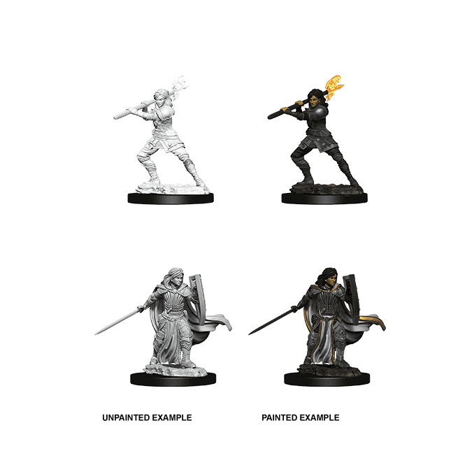 Dungeons & Dragons : Unpainted Miniatures - Wave 10 - Female Human Paladin | Boutique FDB