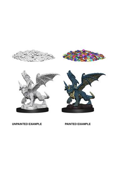 Nolzur's Marvelous Miniatures Unpainted Blue Dragon Wyrmling | Boutique FDB