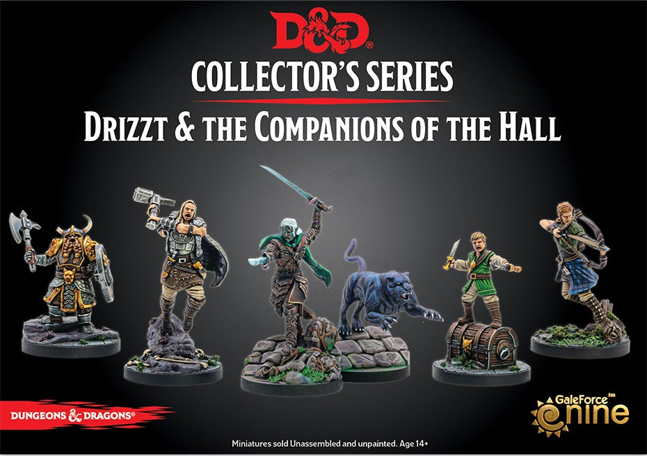 D&D Collectors Series: The Legend of Drizzt: Companions of the Hall (5 figs, missing the barbarian) | Boutique FDB
