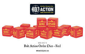 Bolt action orders dice red (12) | Boutique FDB