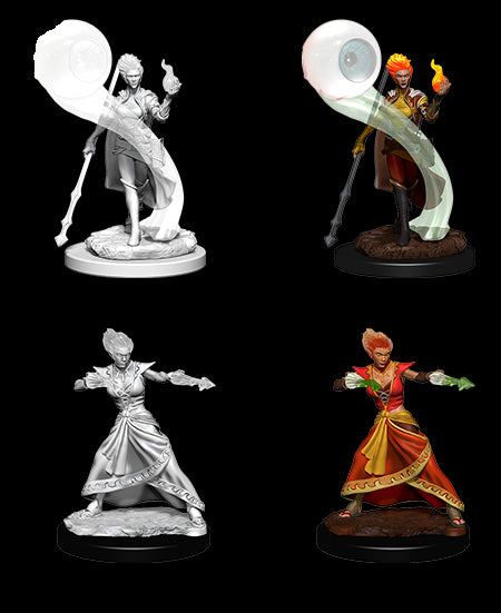 Dungeons & Dragons : Unpainted Miniatures - Wave 5 - Fire Genasi Wizard | Boutique FDB