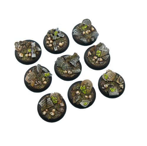 Graveyard, Round Lipped 30mm bases (5) | Boutique FDB