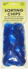 Sac de 250 jetons en plastique transparent - bleu KG04294 | Boutique FDB