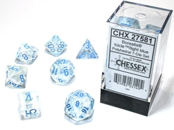 Chessex (27581): Borealis 12D6 Icicle/Light Blue with Luminary | Boutique FDB