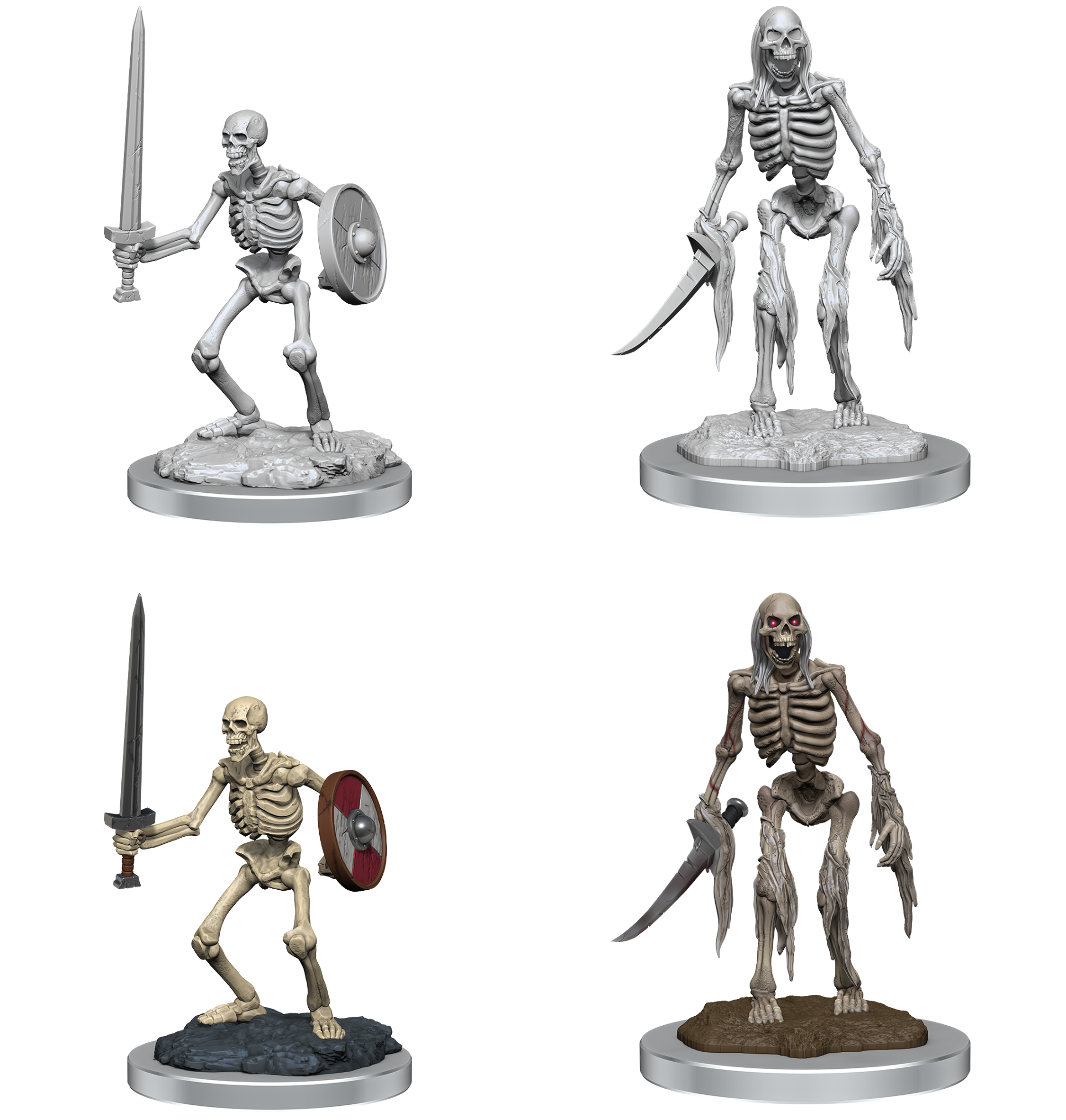 WIZKIDS UNPAINTED MINIS WV18 SKELETONS | Boutique FDB