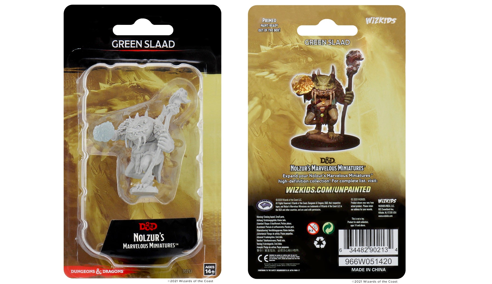 Dungeons and Dragons : Unpainted Miniatures - Wave 12.5 - Green Slaad | Boutique FDB