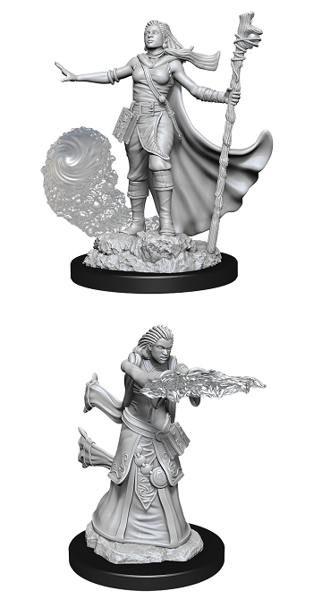 Dungeons & Dragons : Unpainted Miniatures - Wave 11 - Female Human Wizard | Boutique FDB