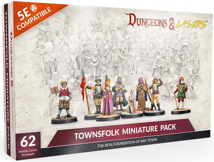 Dungeons & Lasers: Townsfolk Miniature Pack | Boutique FDB