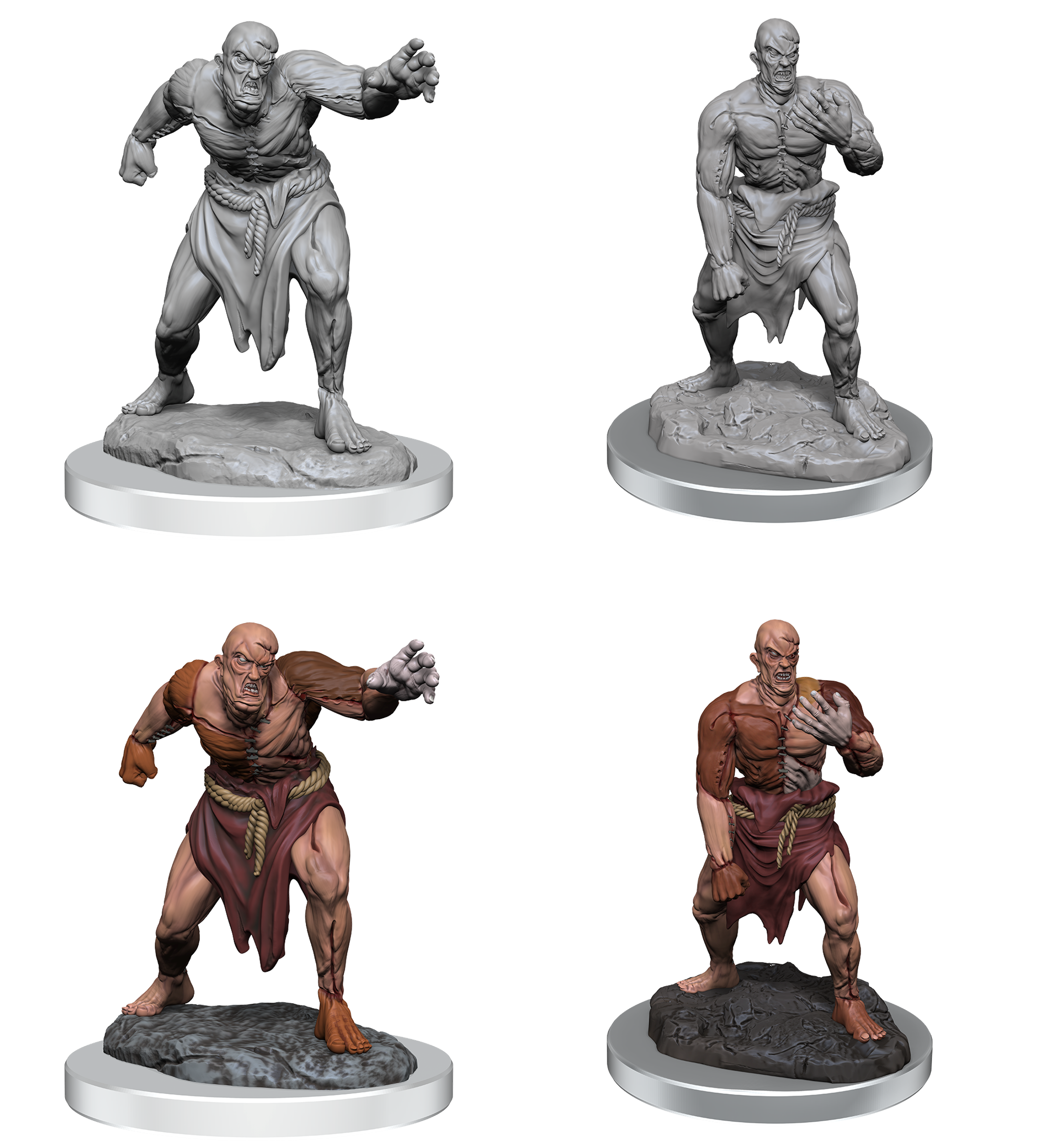 Dungeons and Dragons : Unpainted Miniatures - Wave 17 - Flesh Golems | Boutique FDB