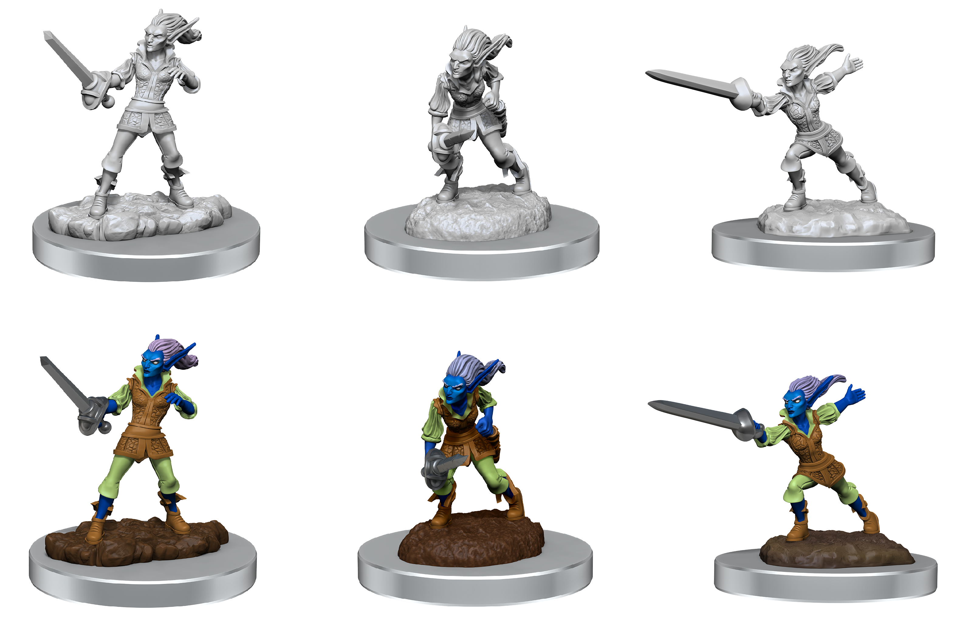 Dungeons & Dragons : Unpainted Miniatures - Wave 19 - Quicklings | Boutique FDB