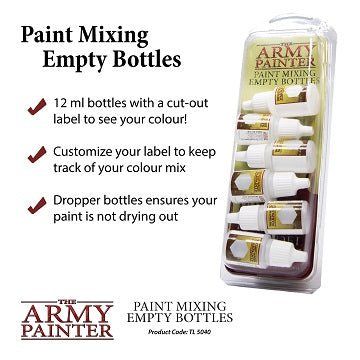 The Army Painter : Paint Mixing Empty Bottles (6) | Boutique FDB