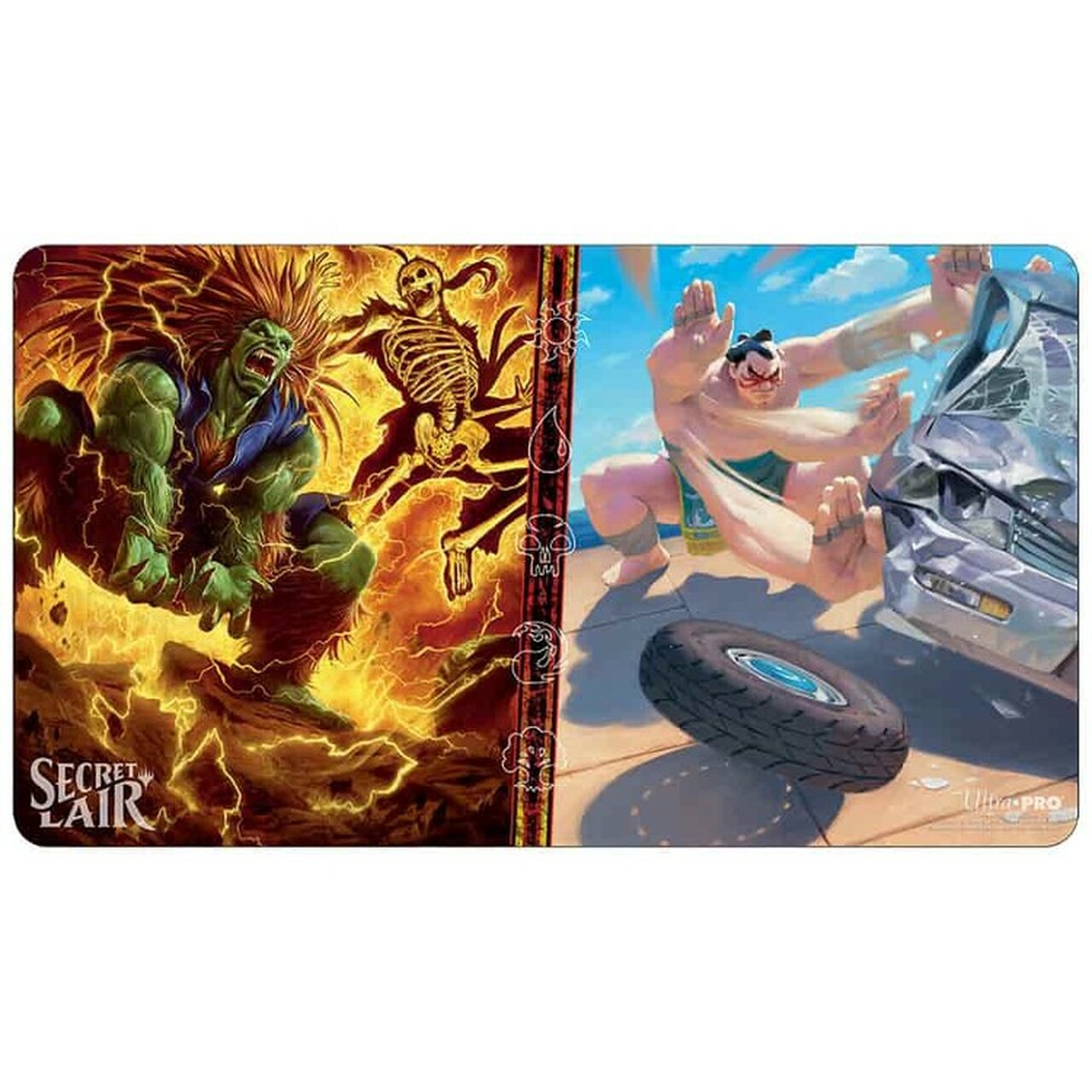 Magic: The Gathering: Secret Lair: Blanka: Ferocious Friend & E. Honda: Sumo Champion Playmat | Boutique FDB