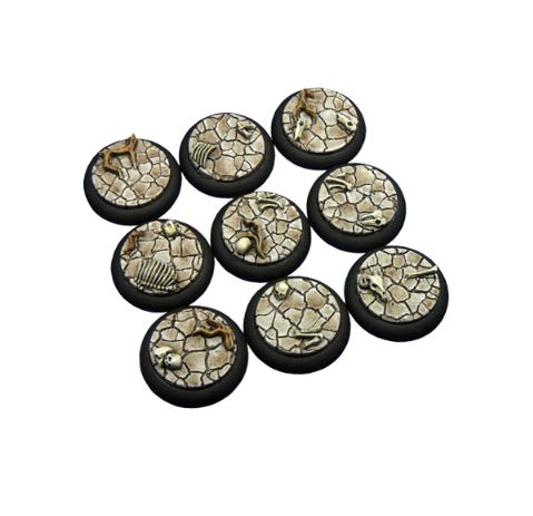 Wasteland, Round Lipped 30mm bases (5) | Boutique FDB
