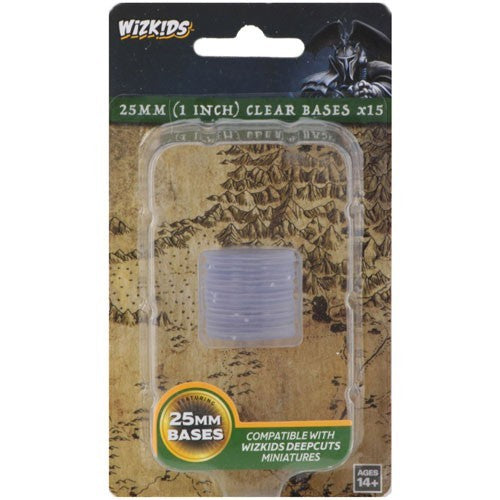 WIZKIDS DEEP CUTS CLEAR 25MM ROUND BASE 15CT (72) | Boutique FDB